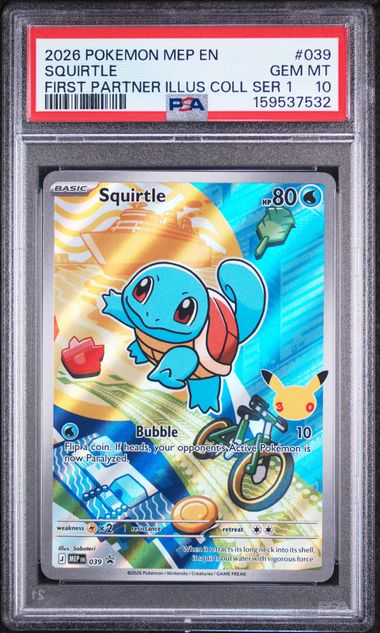 2026 Pokemon First Partner Kanto Trio PSA 10 Sequential Set - Bulbasaur Charmander Squirtle PSA 10