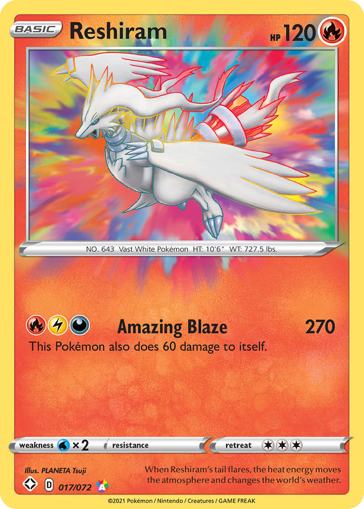Reshiram Shining Fates #017 PSA 10 – stock card image (PSA scan unavailable)