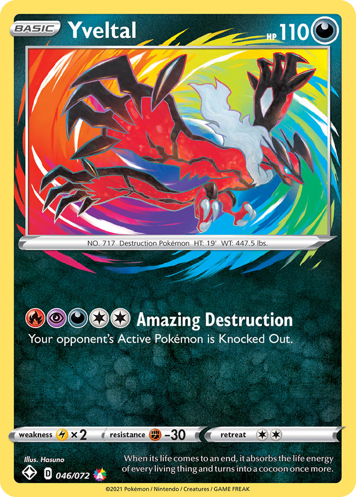 Yveltal Shining Fates #046 PSA 10 – stock card image (PSA scan unavailable)