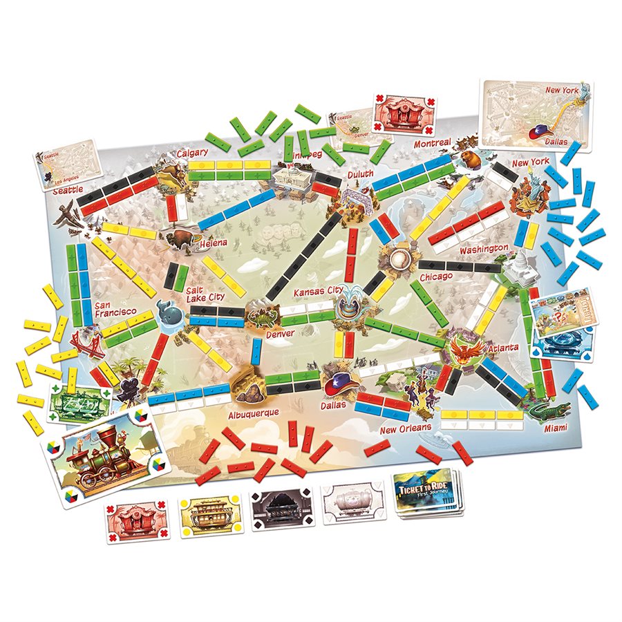 Ticket to Ride First Journey components