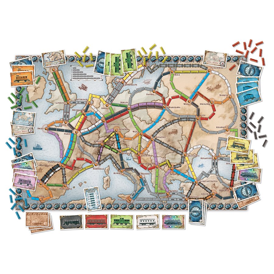 Ticket to Ride Europe components