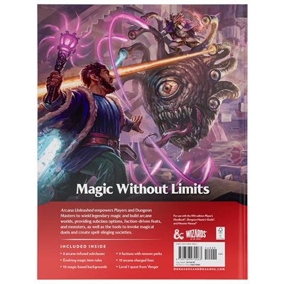 Dungeons & Dragons Arcana Unleashed back cover